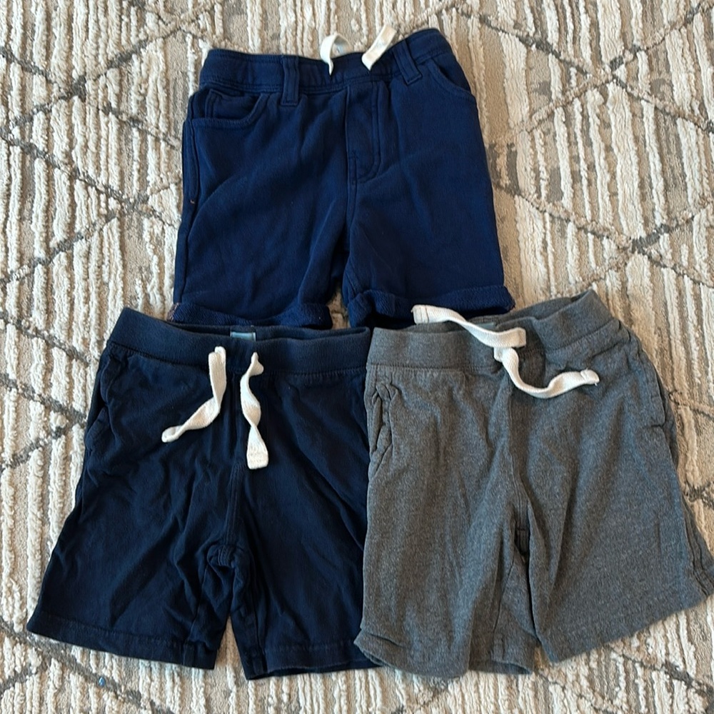 Three GAP Blue and Gray Shorts